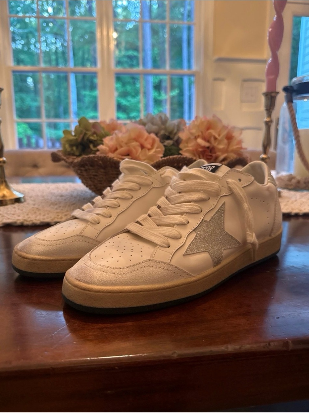 Golden Goose Ball Star White Sneakers - Picture 2 of 5